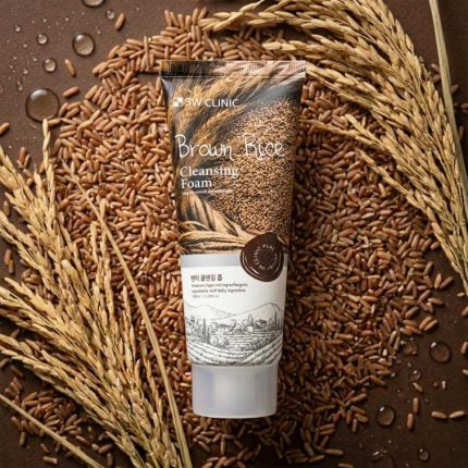 3w clinic cleansing foam brown rice – 100ml